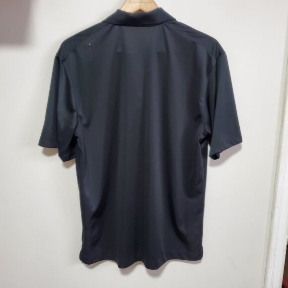 NIKE Golf FitDry Polo Shirt Top Engineered Mesh Fabric Black White Men's Medium - Picture 8 of 13